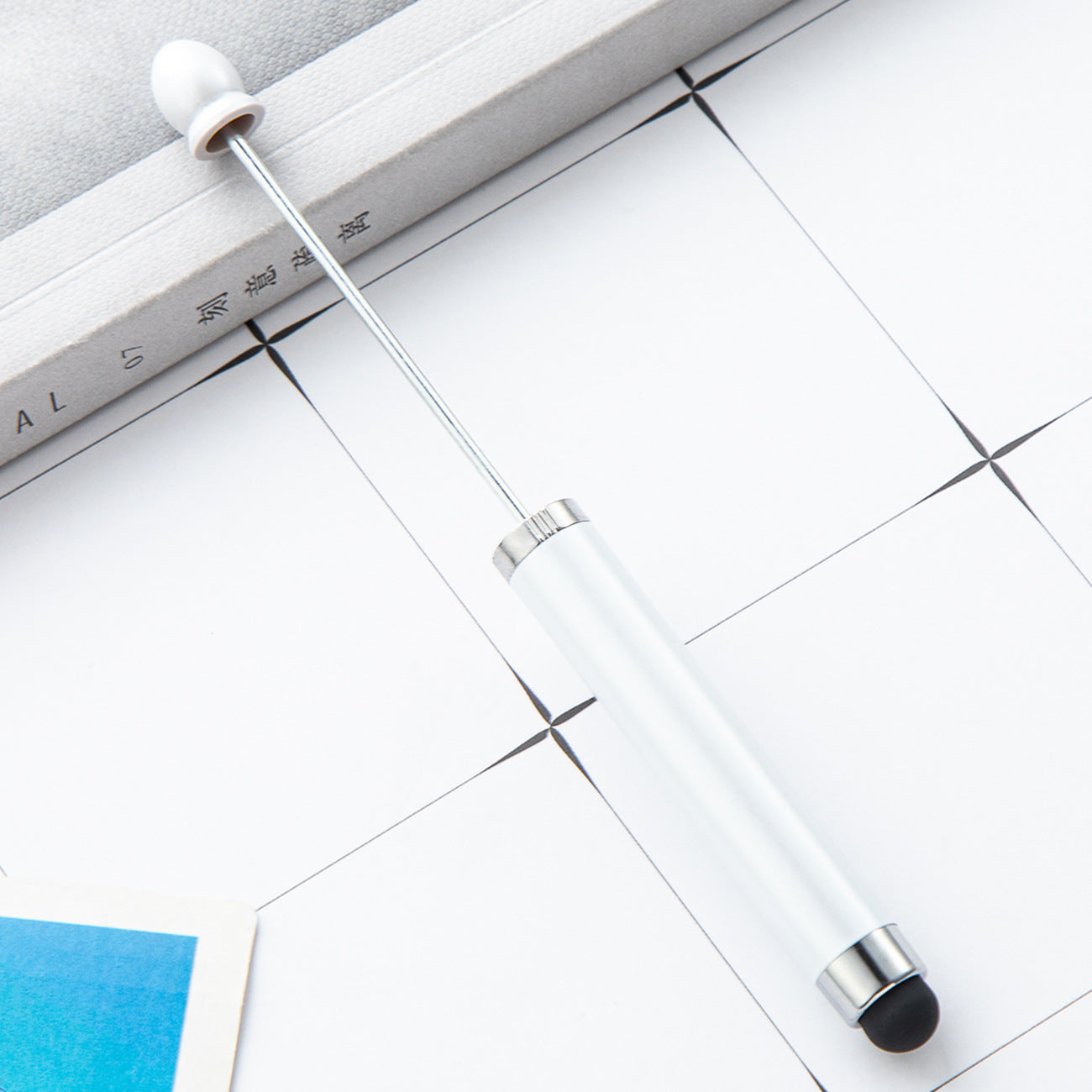 Spot DIY touch screen beaded pen 3-in-1 beaded ballpoint pen creative multi-functional advertising gift pen plastic pen