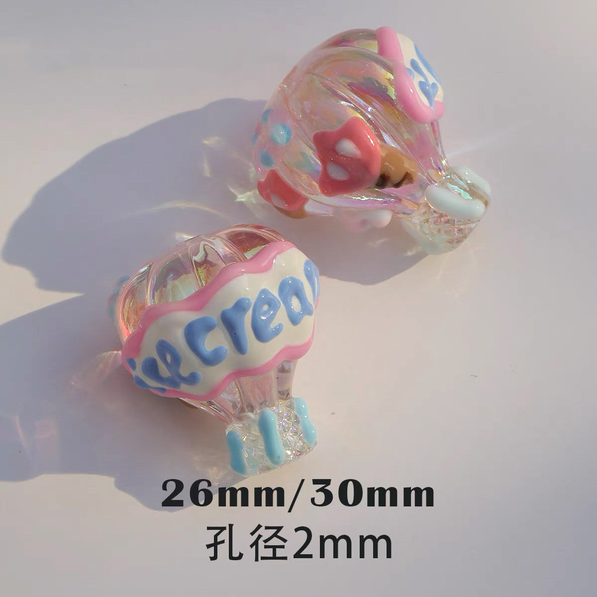 Heavy industry/with drill/hand-painted beads/DIY accessories beads【春日】