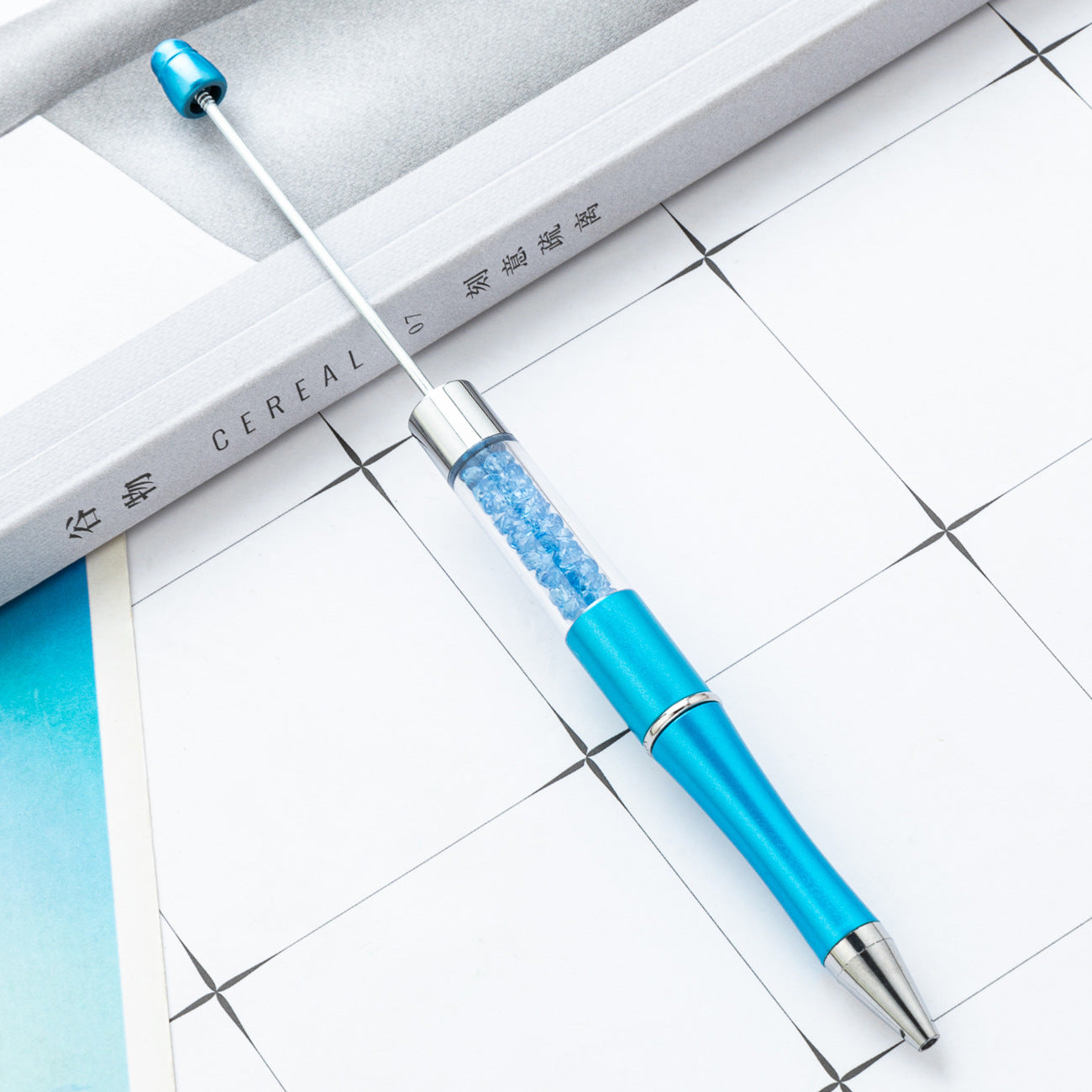 Crystal bead pen