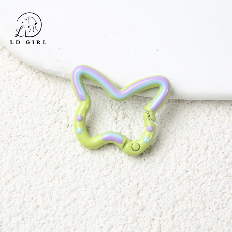 A butterfly spring buckle, DIY buckle, jewelry accessories