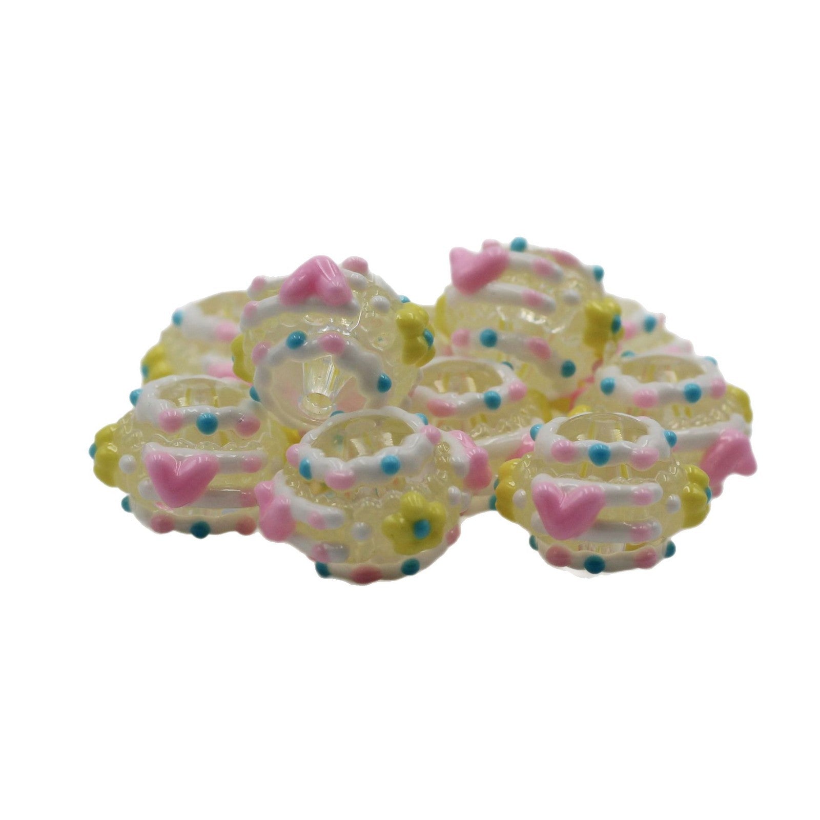 No.9 Yellow bead pen DIY mobile phone chain car hanging bag hanging chain headrope bead jewelry