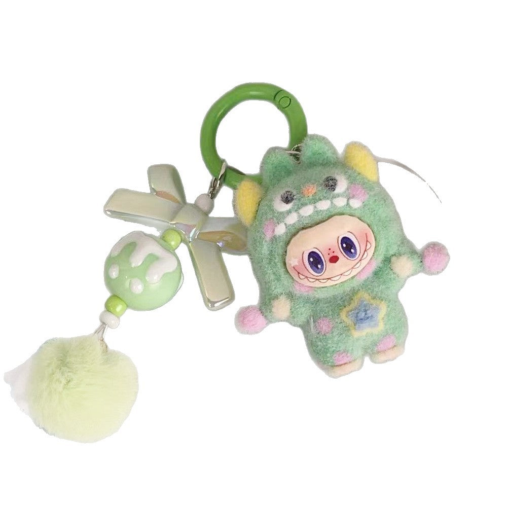 Flocking multi-point monster cloth cloth, jewelry accessories, cartoon DIY keychain.