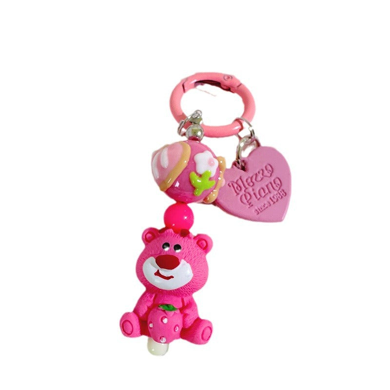 C4 Strawberry Bear Keychain/Bag Pendant