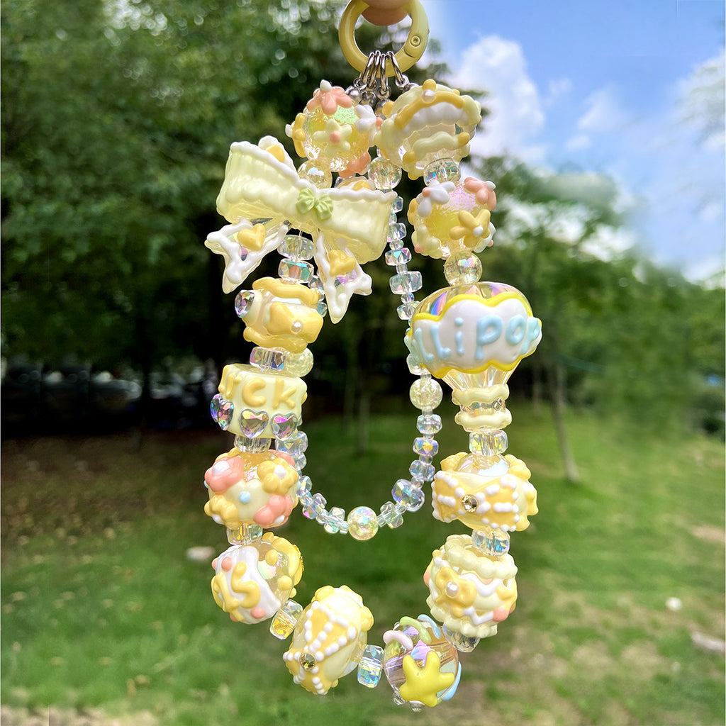 Heavy industry/hand-painted beadsDIY accessories/【蛋黄派】