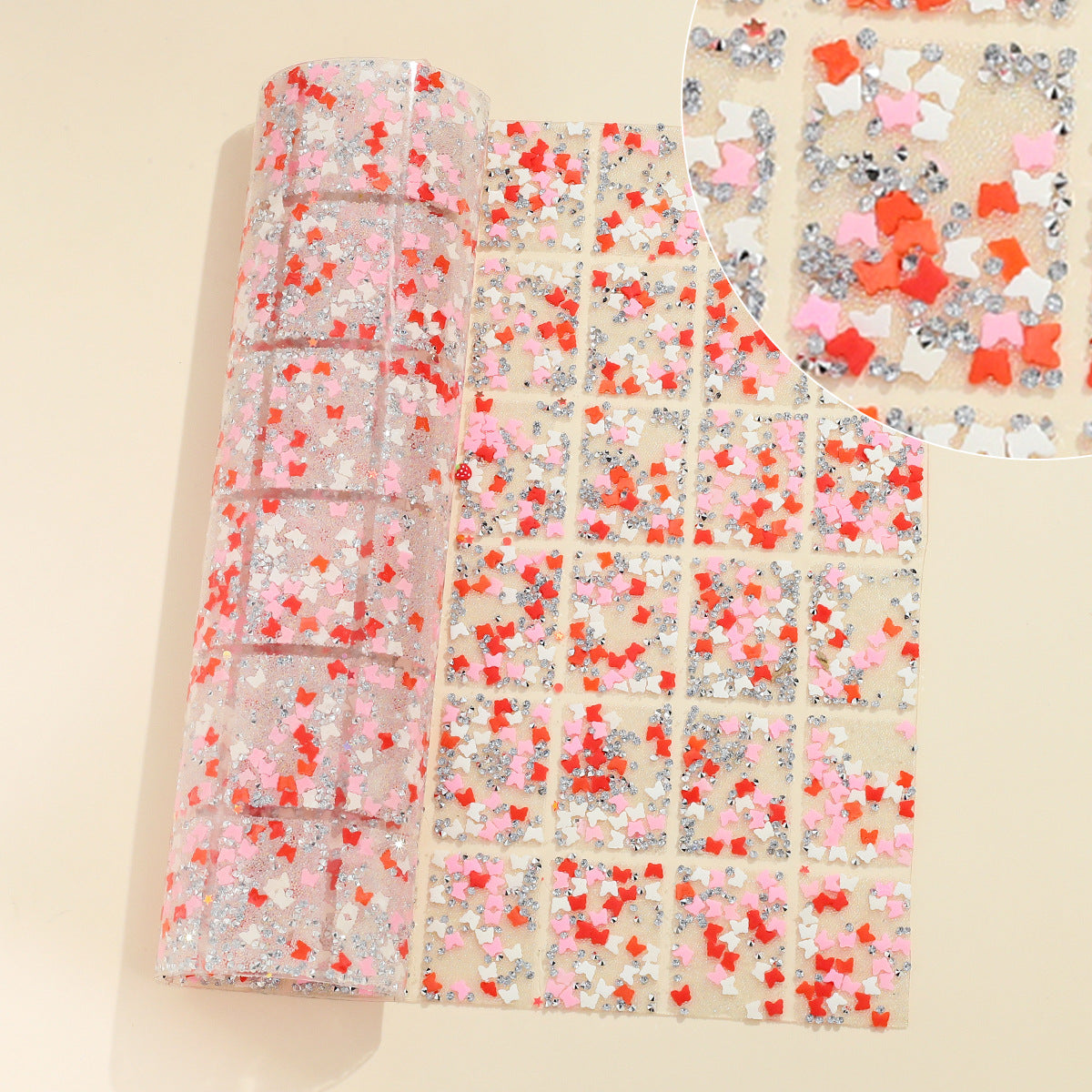 Luminous! 5-Color Geometric special-shaped resin diamond pieces[whole piece 24 * 40cm small square 3 * 4cm]