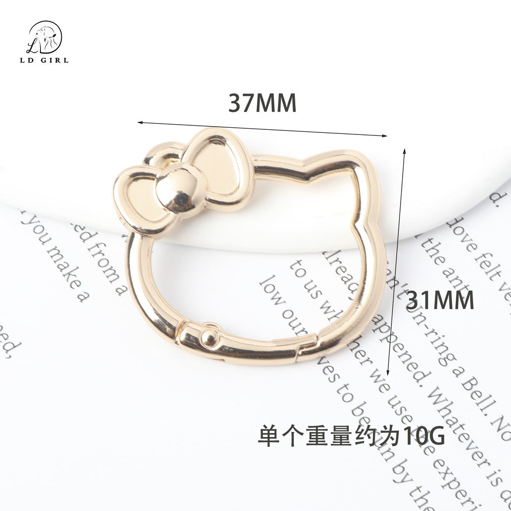 A Golden Cat, Apple, Heart, Spring Buckle, DIY Accessories