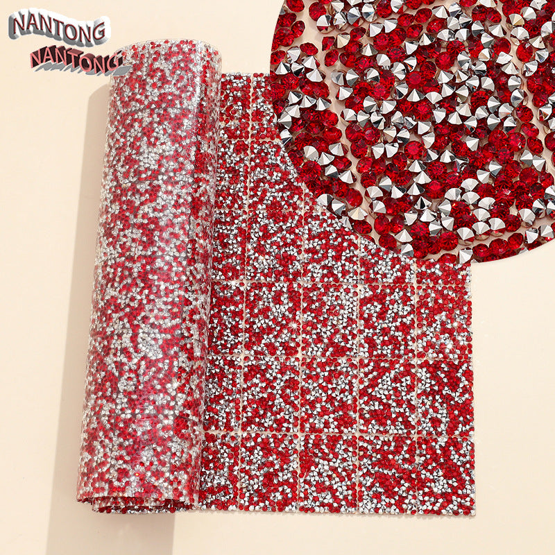 19-Type pointed bottom rhinestone with resin cylinder mixed double-sided rubber drill piece [whole piece 24 * 40cm small square 3 * 4cm]