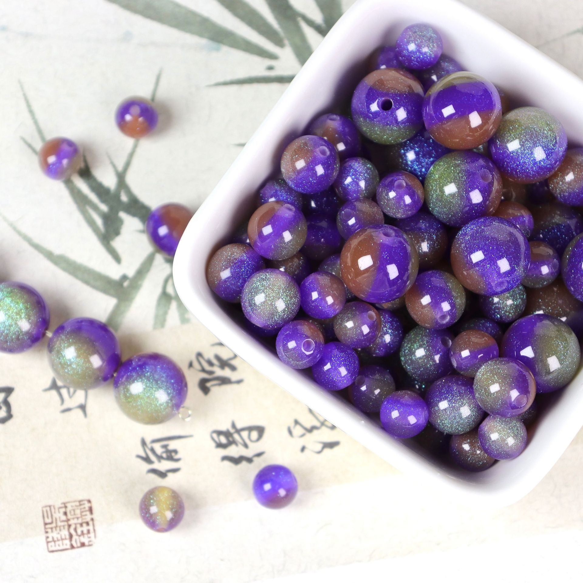 NO.21 Rainbow Candy Resin Beads 彩虹糖