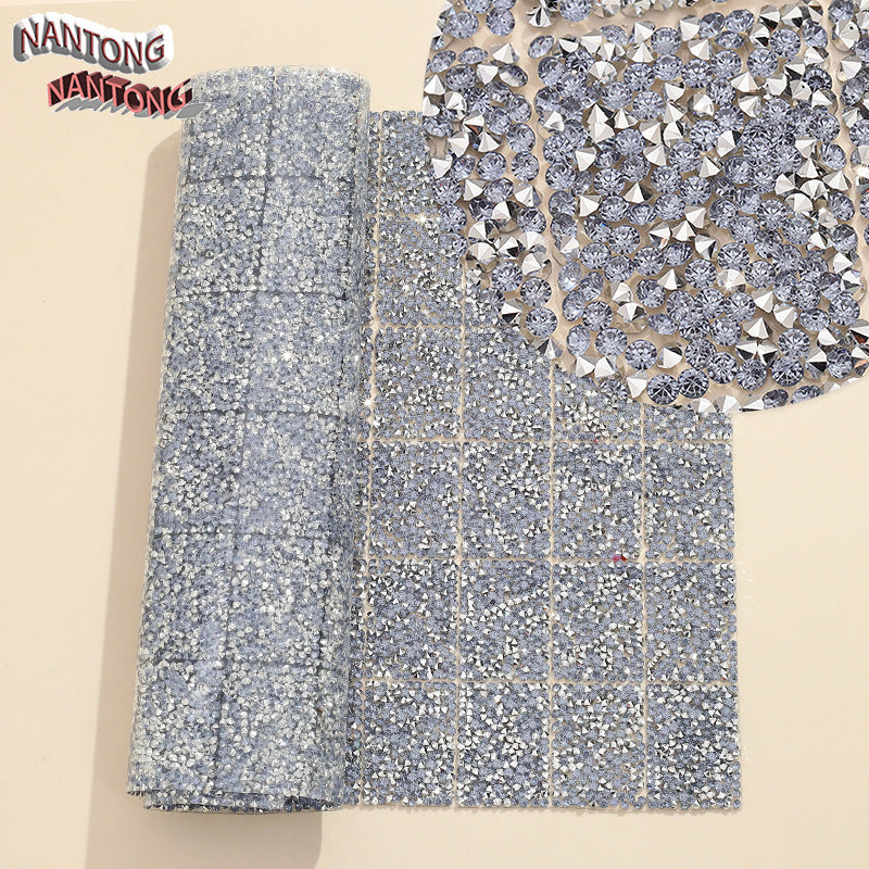 19-Type pointed bottom rhinestone with resin cylinder mixed double-sided rubber drill piece [whole piece 24 * 40cm small square 3 * 4cm]