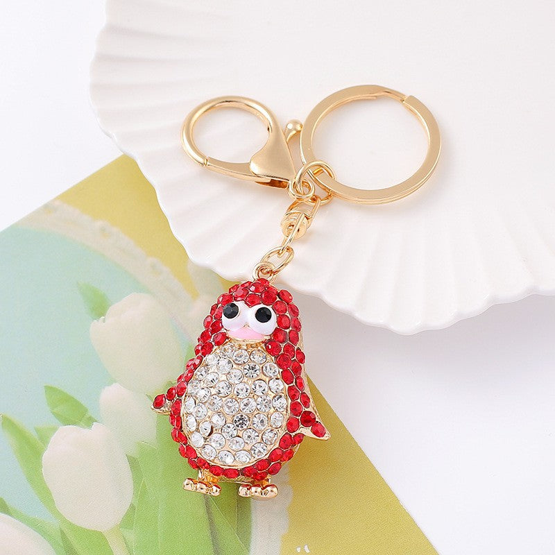 9-Type Colorful Ocean Animal Diamond Wallet Pendant Key Ring