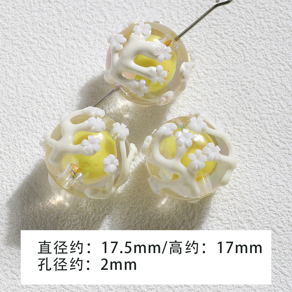 Heavy industry/hand-painted beadsDIY accessories/【蛋黄派】