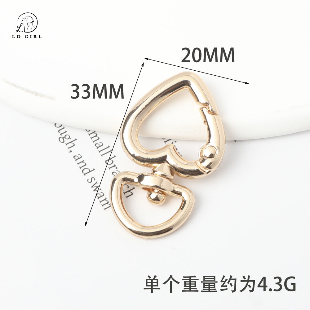 A Golden Cat, Apple, Heart, Spring Buckle, DIY Accessories