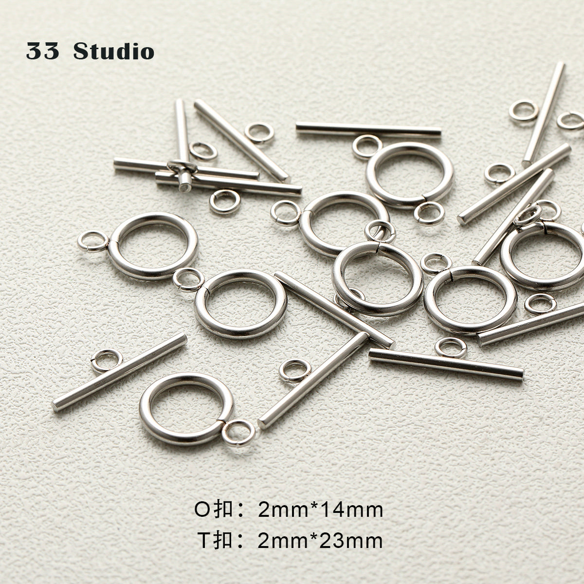 Titanium steel/stainless steel/open ring/non-fading/lobster buckle/T needle/9-character needle/OT buckle/delay chain/color retention bracelet accessories
