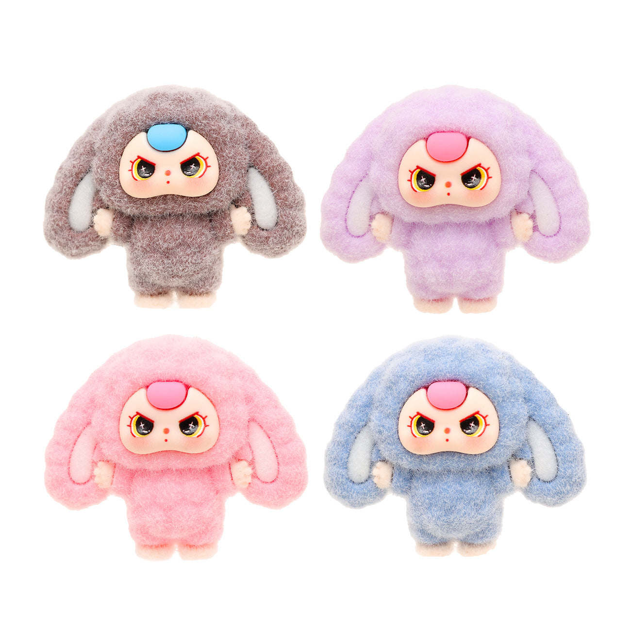 Cartoon babythree flocking, baby three-year-old cute doll, office desktop decoration small ornament