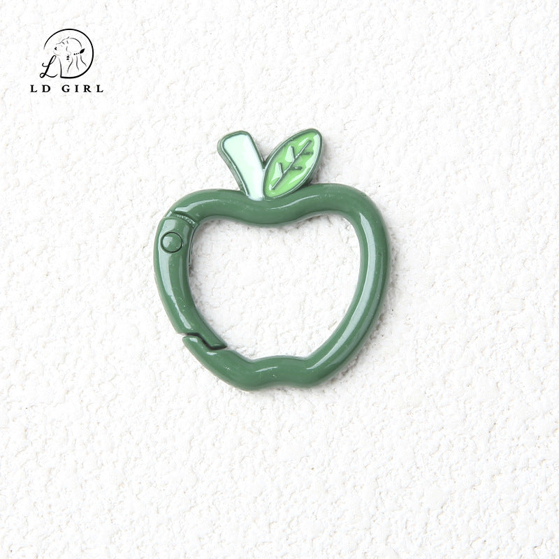 A Apple spring ring, round open ring, keychain