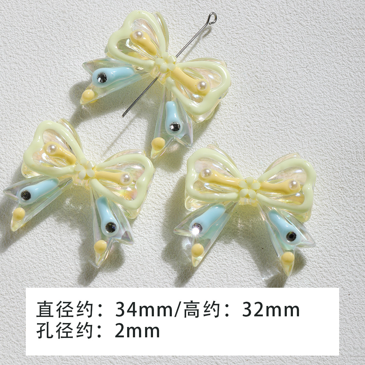 Heavy industry/hand-painted beadsDIY accessories/【蛋黄派】