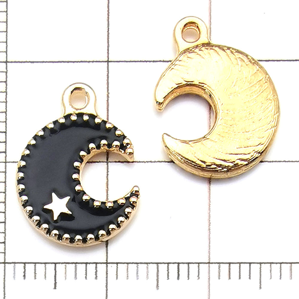 NO.21 Mixed 20 black charm metal, alloy