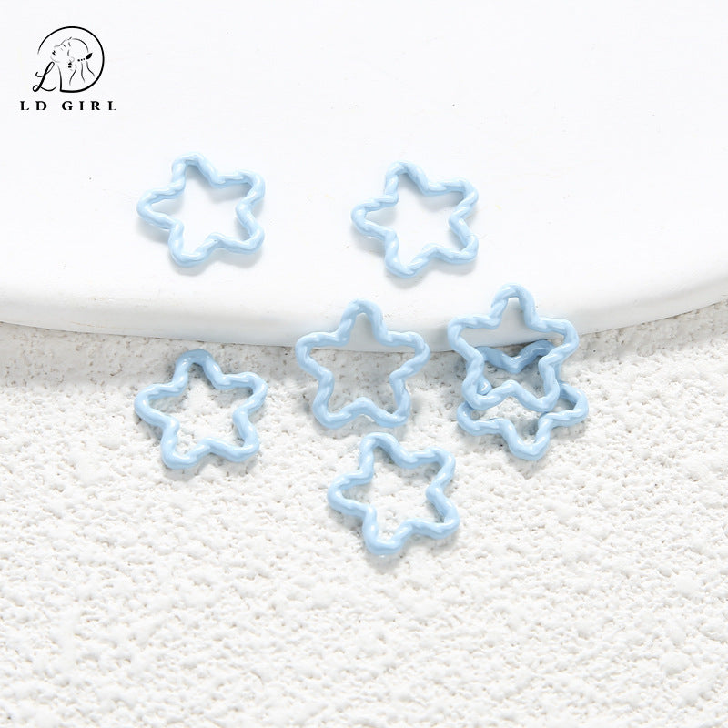 A color paint, pentagram closed ring, DIY accessories