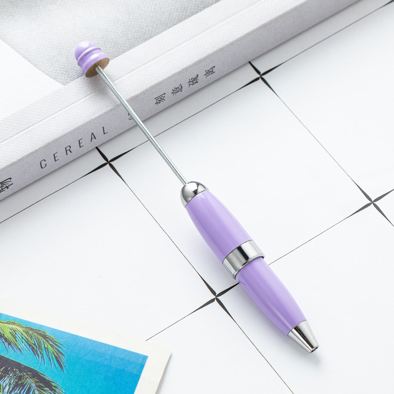 DIY beaded ballpoint pen, portable pocket pen, mini metal ballpoint pen 11.9 * 1.2cm