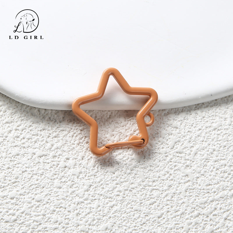 A Five-pointed star spring ring, dog buckle, jewelry buckle spring buckle