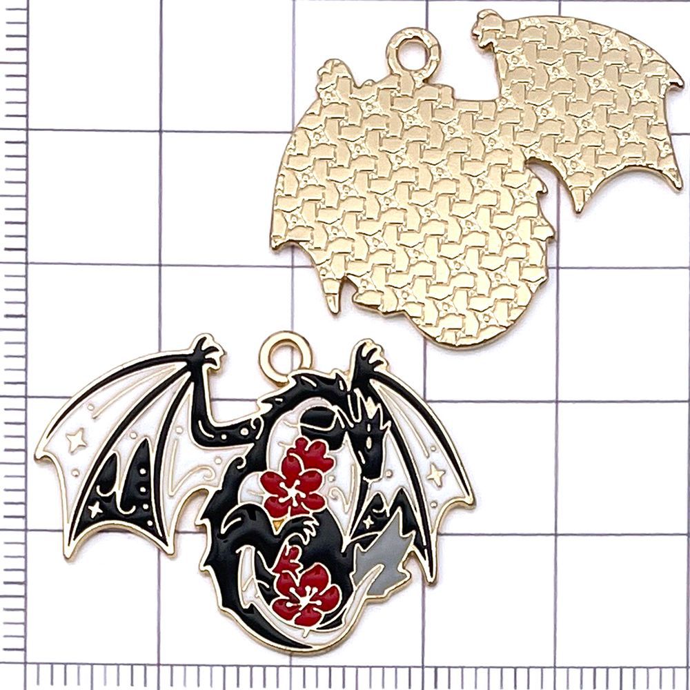 NO.16 Mix 10 black and white alloy dragons