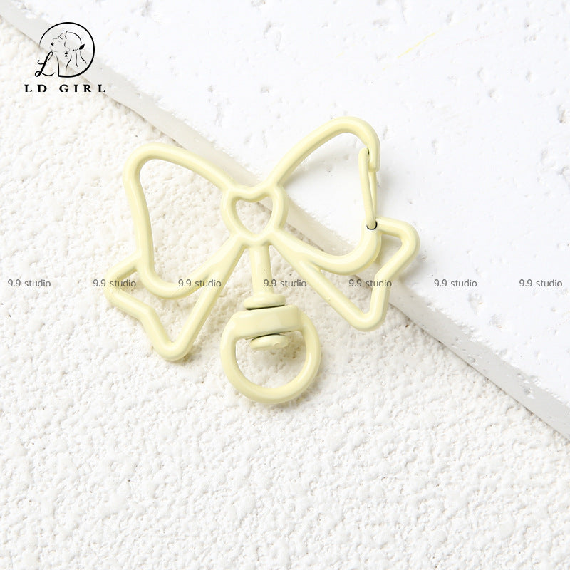 A color paint bow keychain, spring buckle DIY handmade jewelry accessories