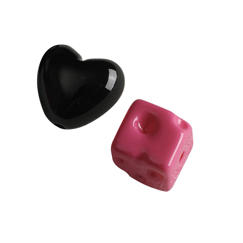 Acrylic paint/stars/love/beaded DIY accessories【辣妹粉】