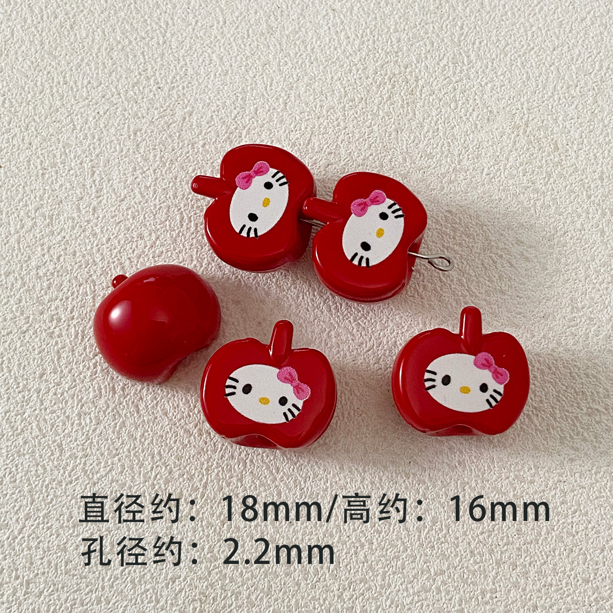 Ceramic/resin/apple pendant/DIY accessories【苹果乐园】