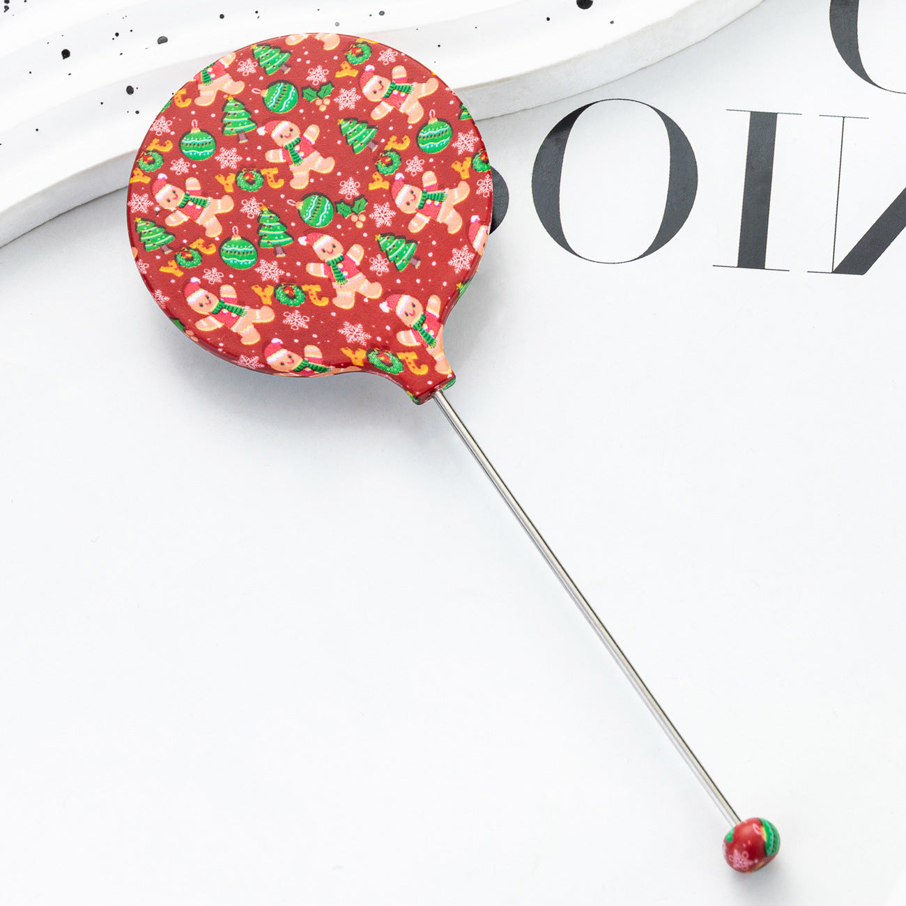 Multi-color hand-held round DIY small mirror, portable high definition mirror hand-held mirror, Christmas and Halloween pattern mirror 14.6 * 5.4CM