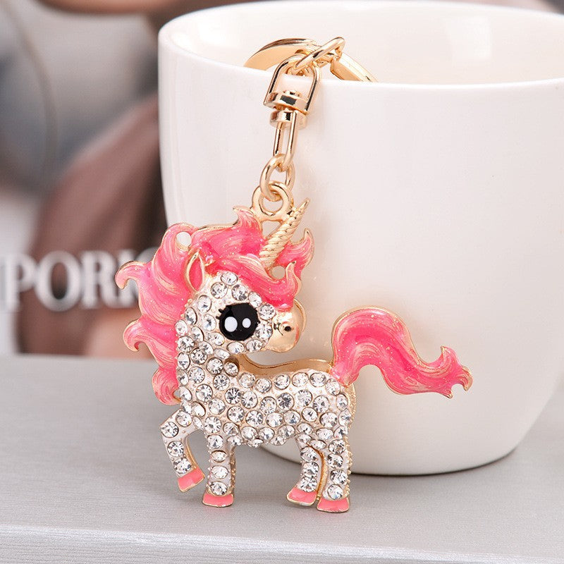 3-Color Alloy Unicorn Pendant