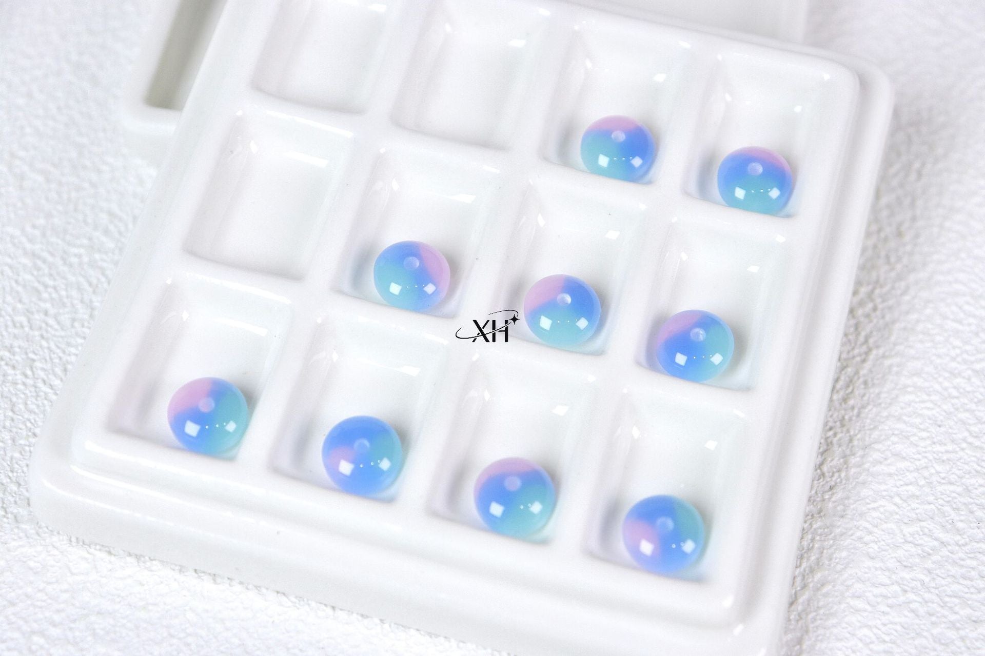 NO.9 Three in one Colors Resin Beads C 三分春算盘珠