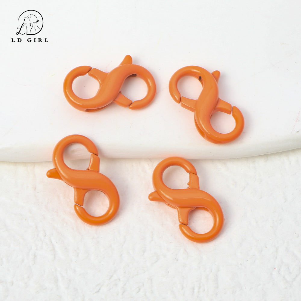 A MOQ5PCS 8-character buckle, spring buckle, double ring buckle, accessories DIY connection buckle