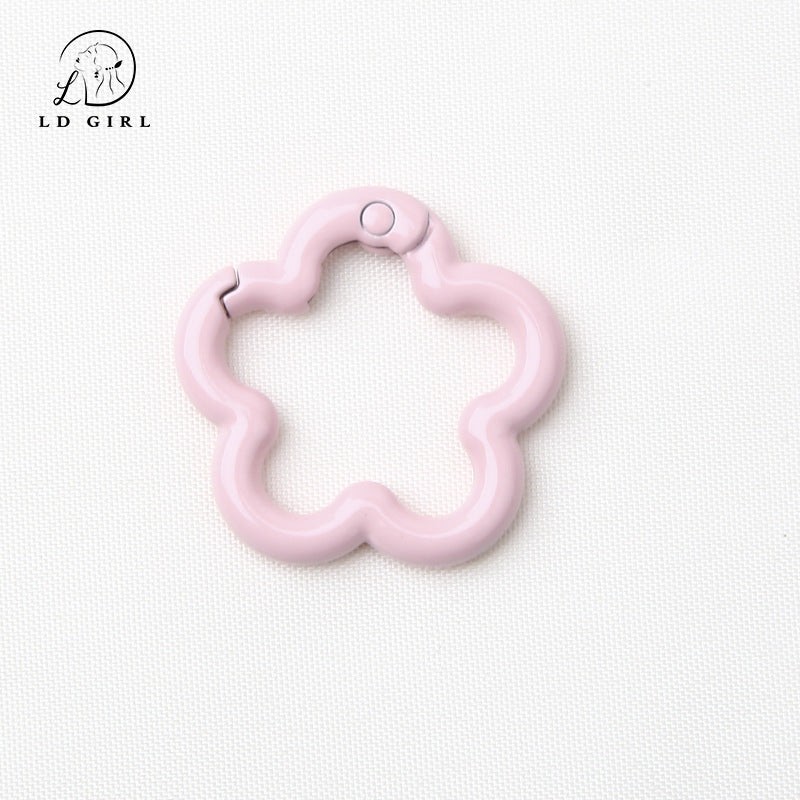 A large flower spring chain, DIY keychain