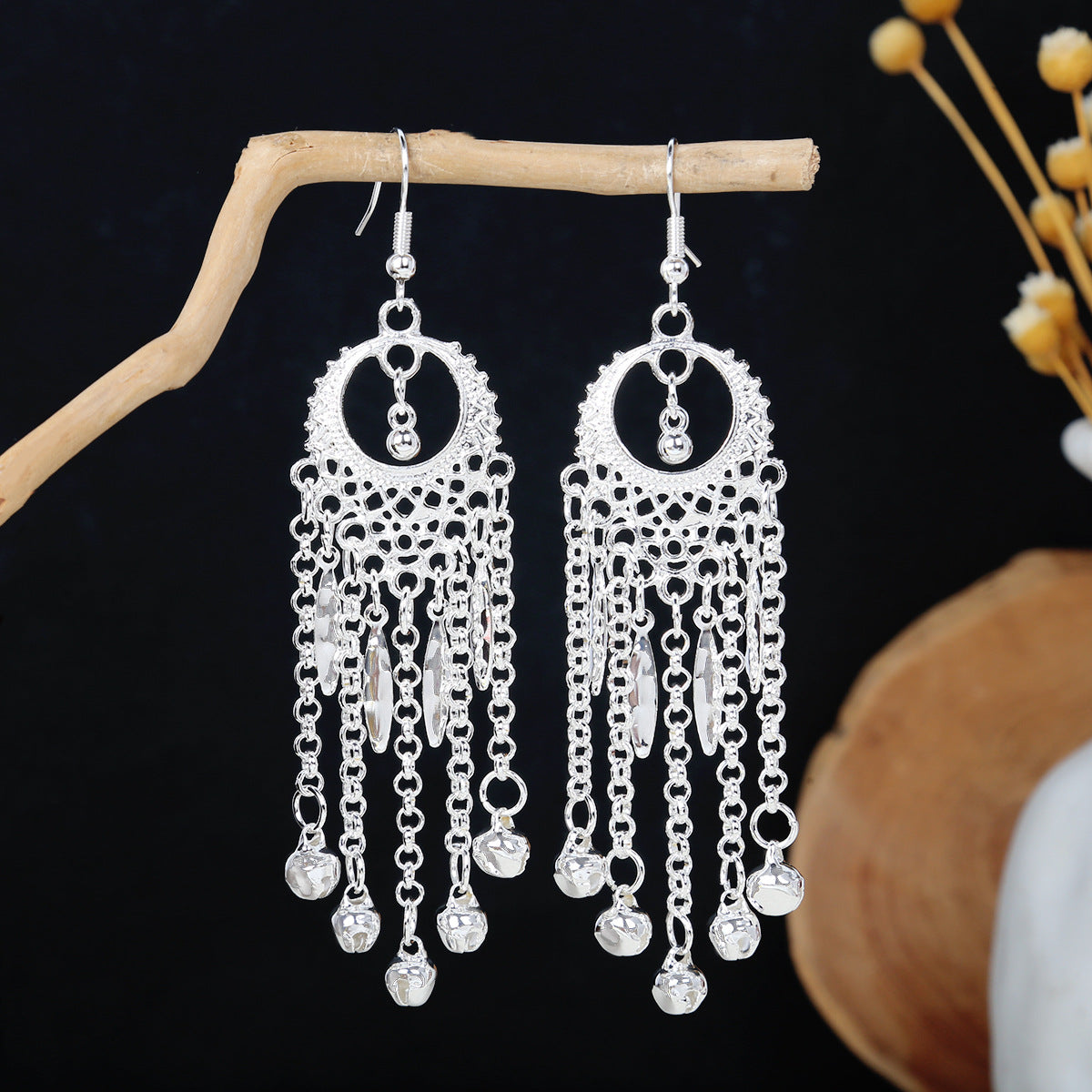 E6,Miao silver earrings