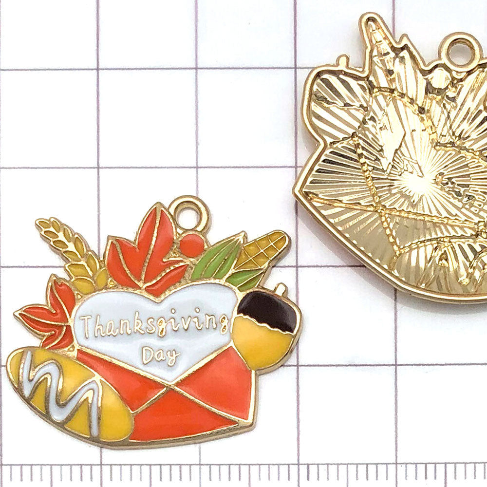 NO.23-4  gold plated enamel charm metal alloy