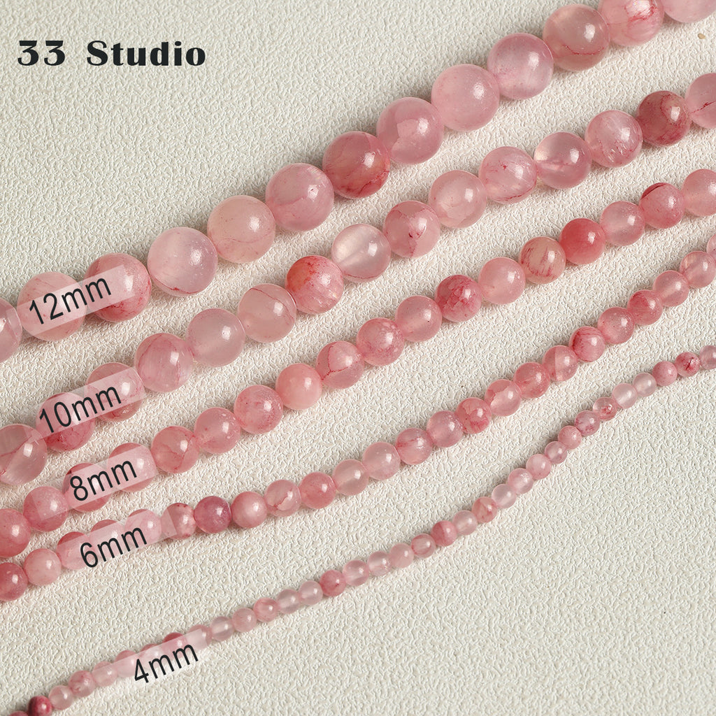 Natural stone/pink chalcedony/DIY accessories