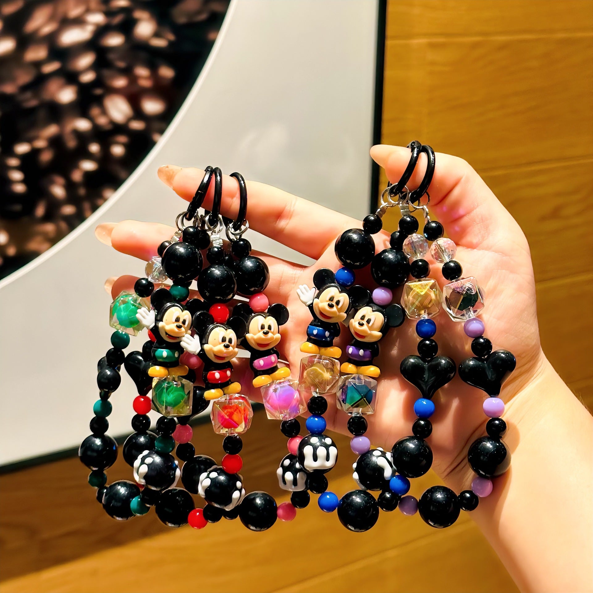 C1 new three-dimensional cartoon Mickey mobile phone chain/keychain/bag pendant