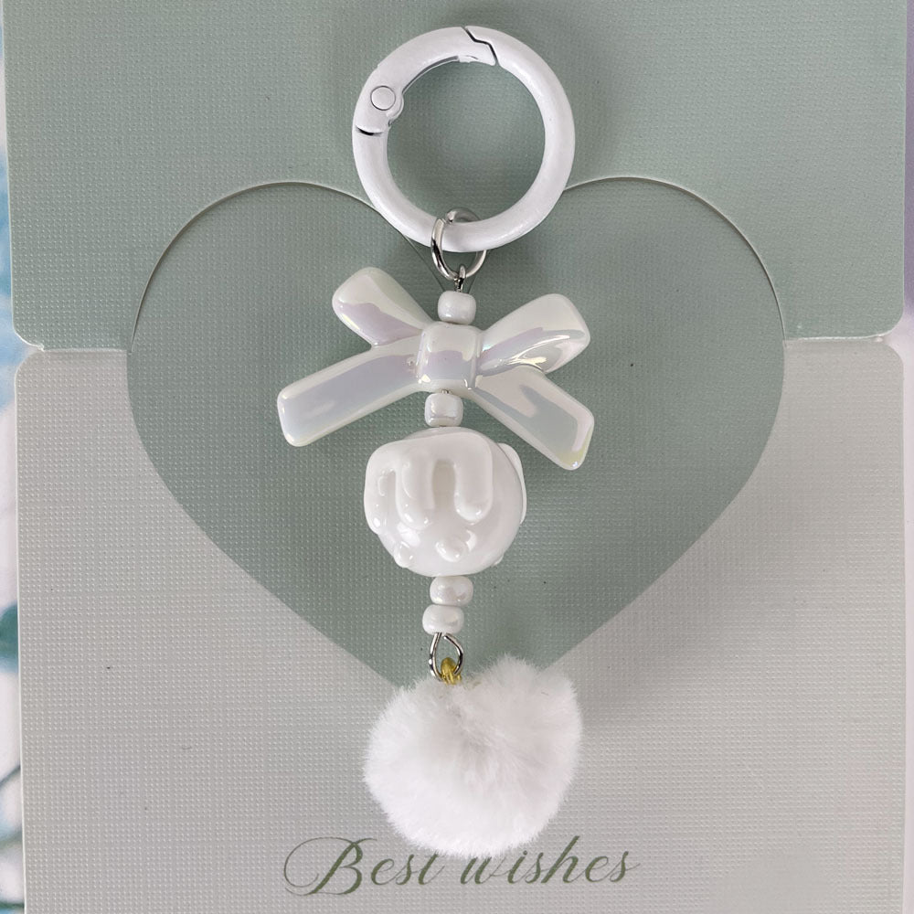 Handmade keychain, mobile phone chain, DIY bow bag hanging.