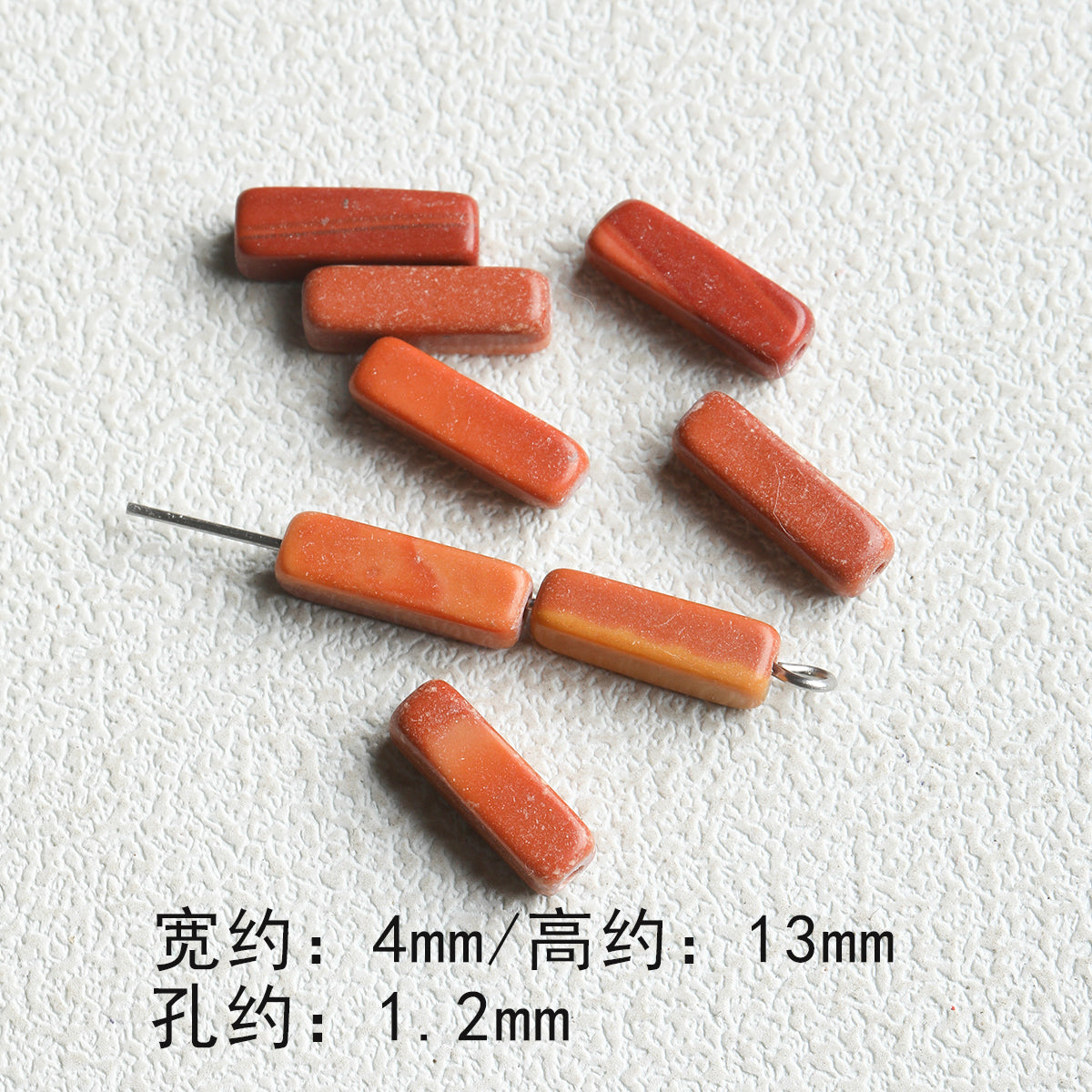 Retro natural stone/square tube beads/DIY accessories【敦煌】