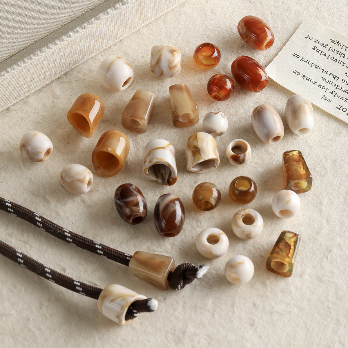 Acrylic smudged large holes/barrel beads/abacus beads/DIY accessories