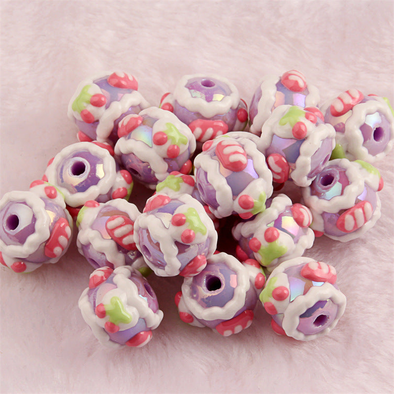 No.67 acrylic hand-painted beads color beaded DIY accessories