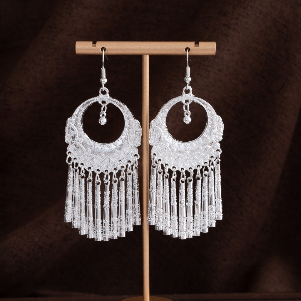 E6,Miao silver earrings