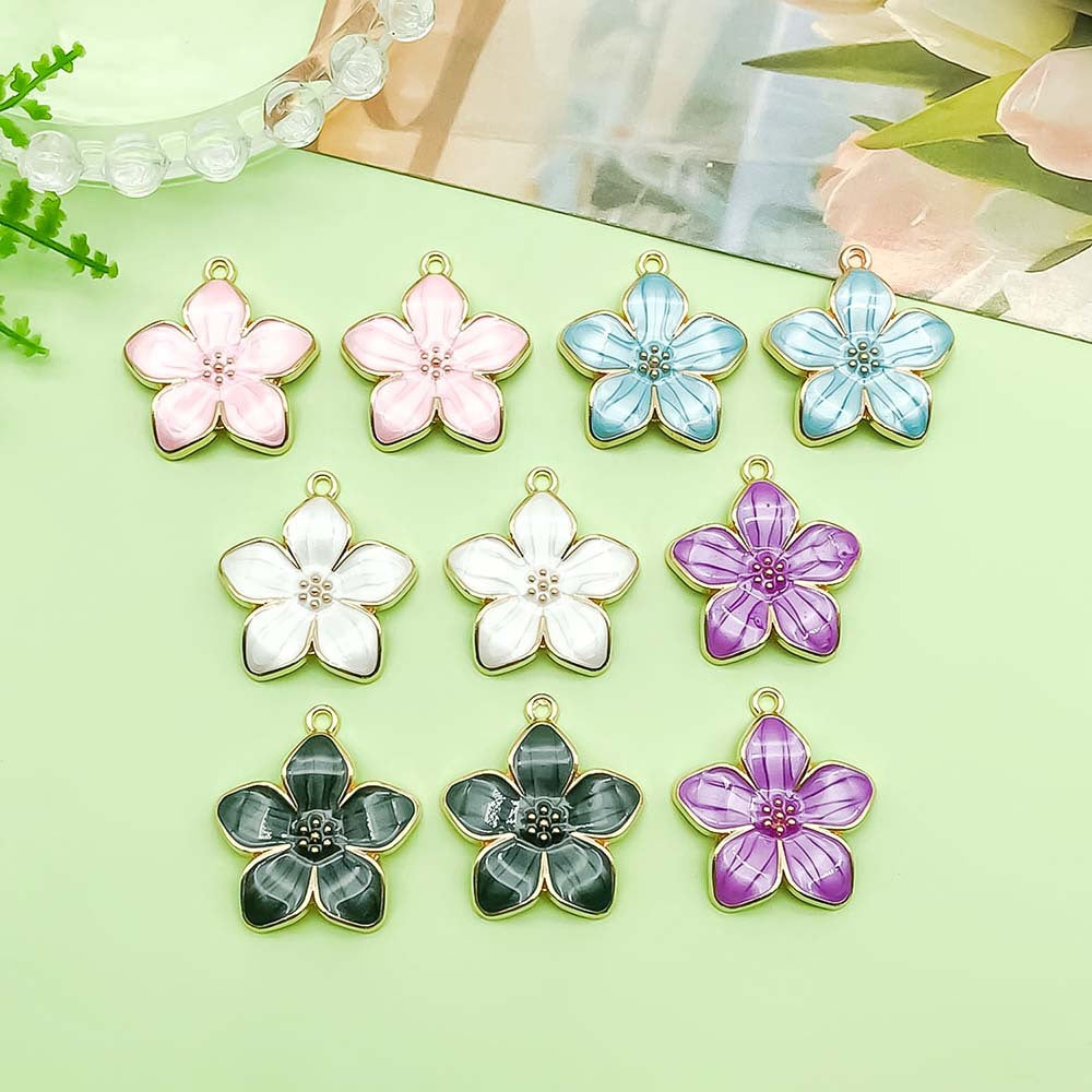 NO.3 New Flower Pendant Earrings Necklace Pendant
