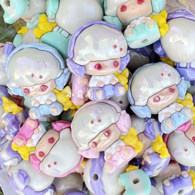 A4 silicone focal bead pop mart