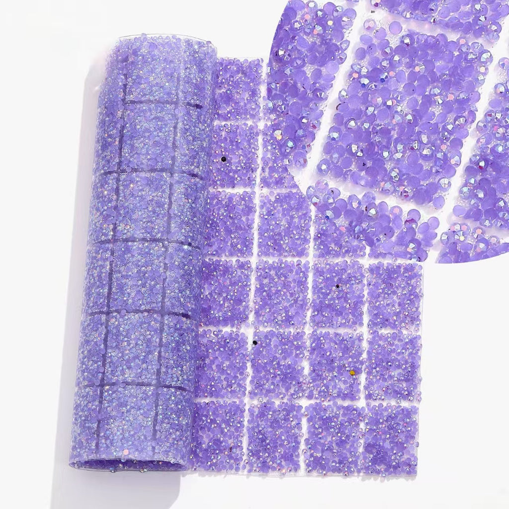 14-Color Flat Bottom Round Diamond Square Diamond, [Whole sheet 24*40cm, small squares 3*4cm]