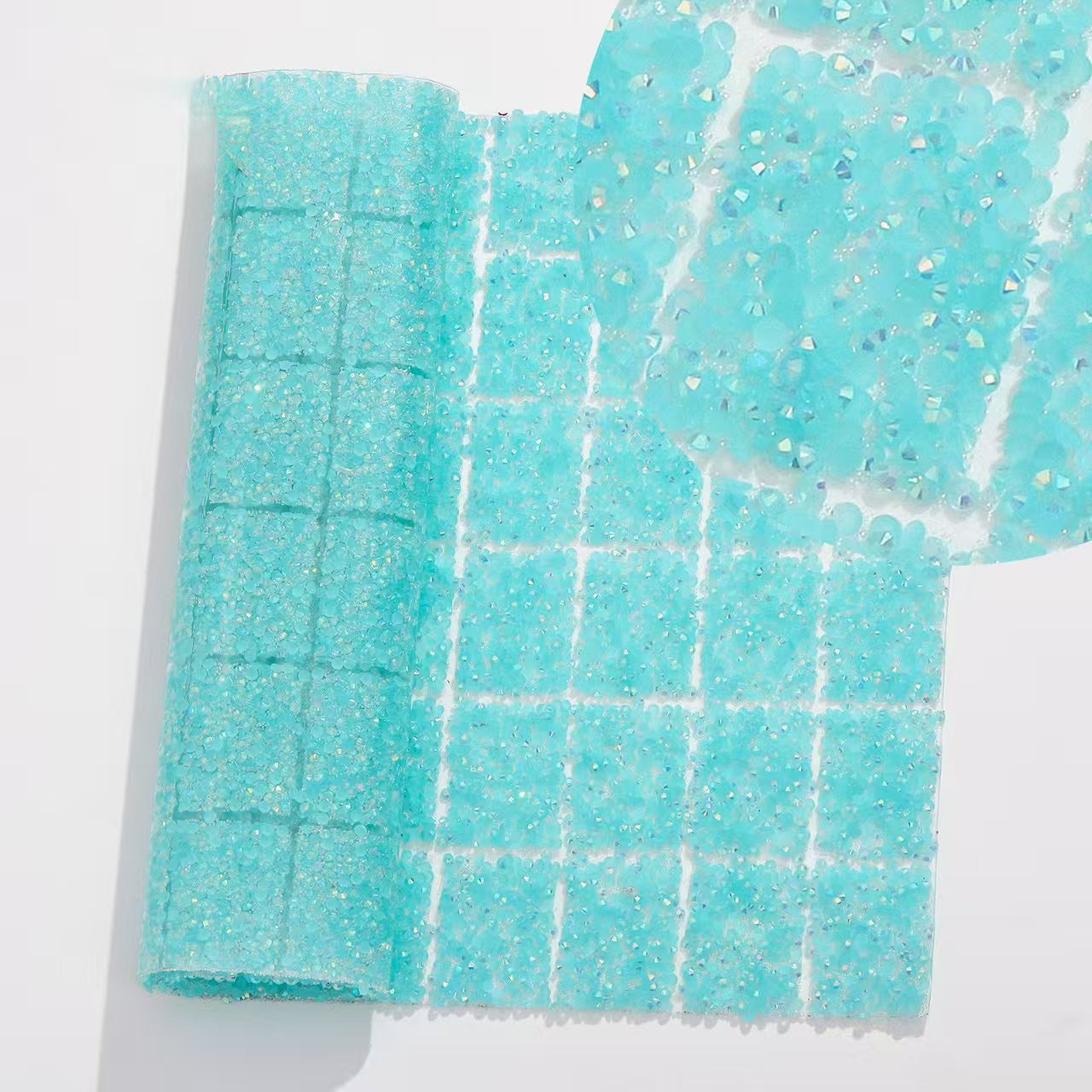 14-Color Flat Bottom Round Diamond Square Diamond, [Whole sheet 24*40cm, small squares 3*4cm]