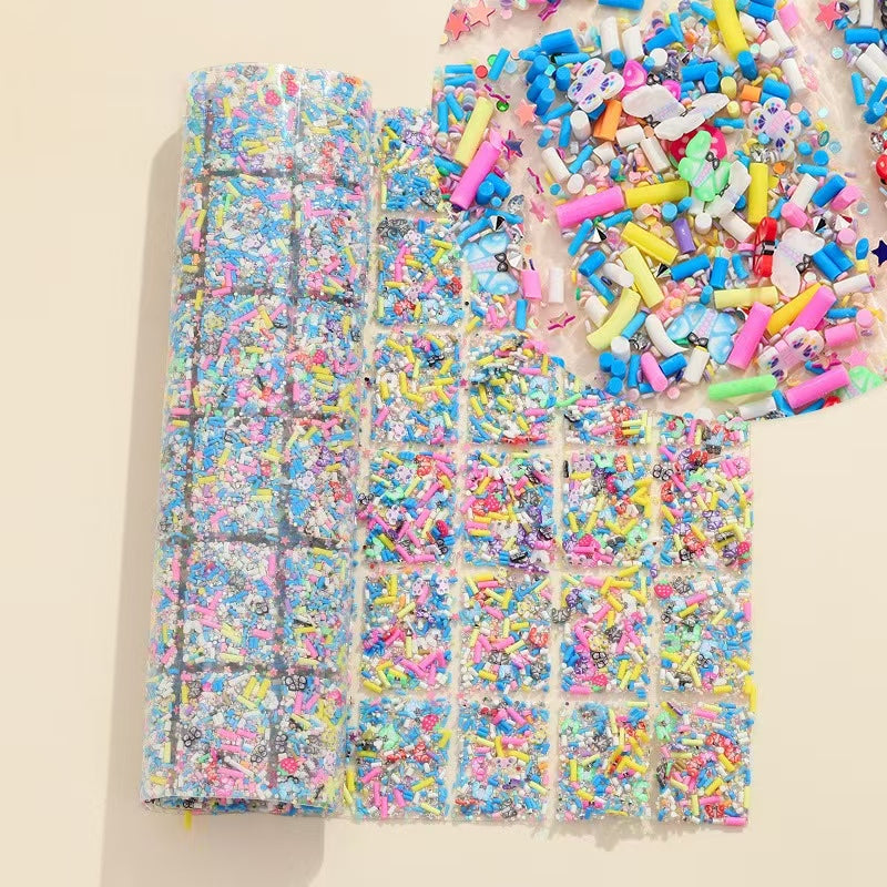 19-Type pointed bottom rhinestone with resin cylinder mixed double-sided rubber drill piece [whole piece 24 * 40cm small square 3 * 4cm]