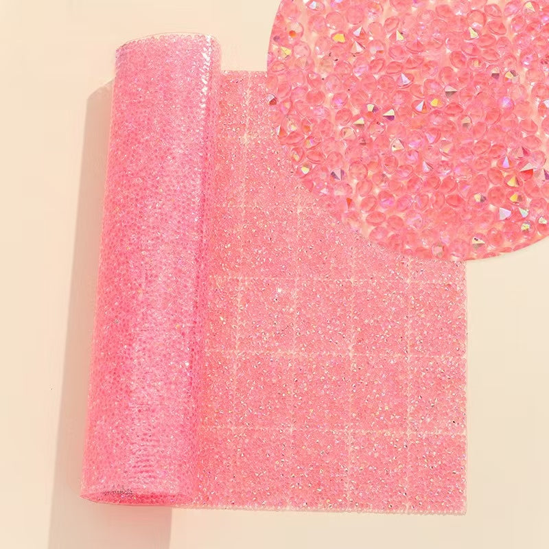 19-Type pointed bottom rhinestone with resin cylinder mixed double-sided rubber drill piece [whole piece 24 * 40cm small square 3 * 4cm]