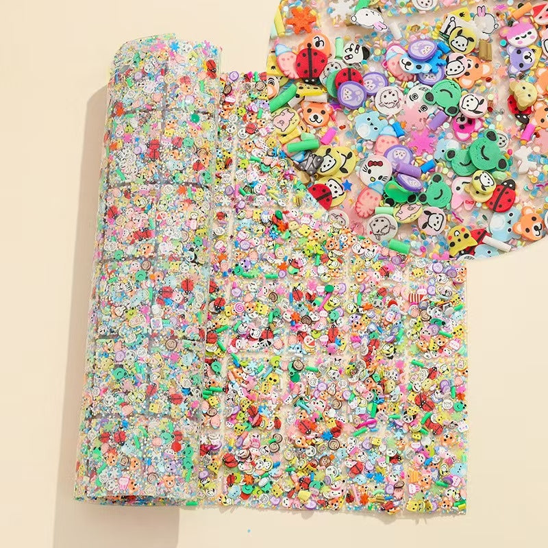 19-Type pointed bottom rhinestone with resin cylinder mixed double-sided rubber drill piece [whole piece 24 * 40cm small square 3 * 4cm]