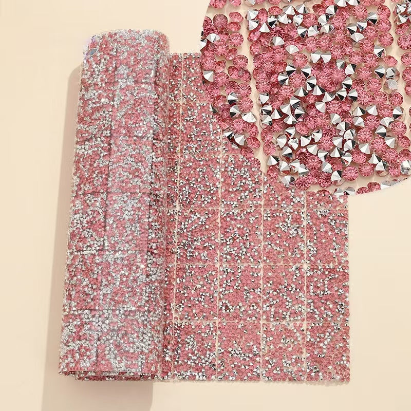 19-Type pointed bottom rhinestone with resin cylinder mixed double-sided rubber drill piece [whole piece 24 * 40cm small square 3 * 4cm]